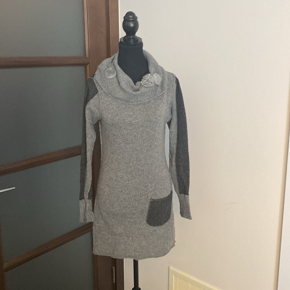 Elena Wang Dual grey tunic sweater size XS - Picture 1 of 7
